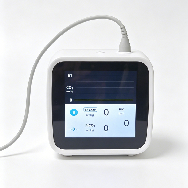 Vet Tech Accessories - Veterinärmedizinischer Kapnograph-Monitor für Tierkliniken 5-Zoll-Großbildschirm Echtzeit-ETCO2-Parameterüberwachung