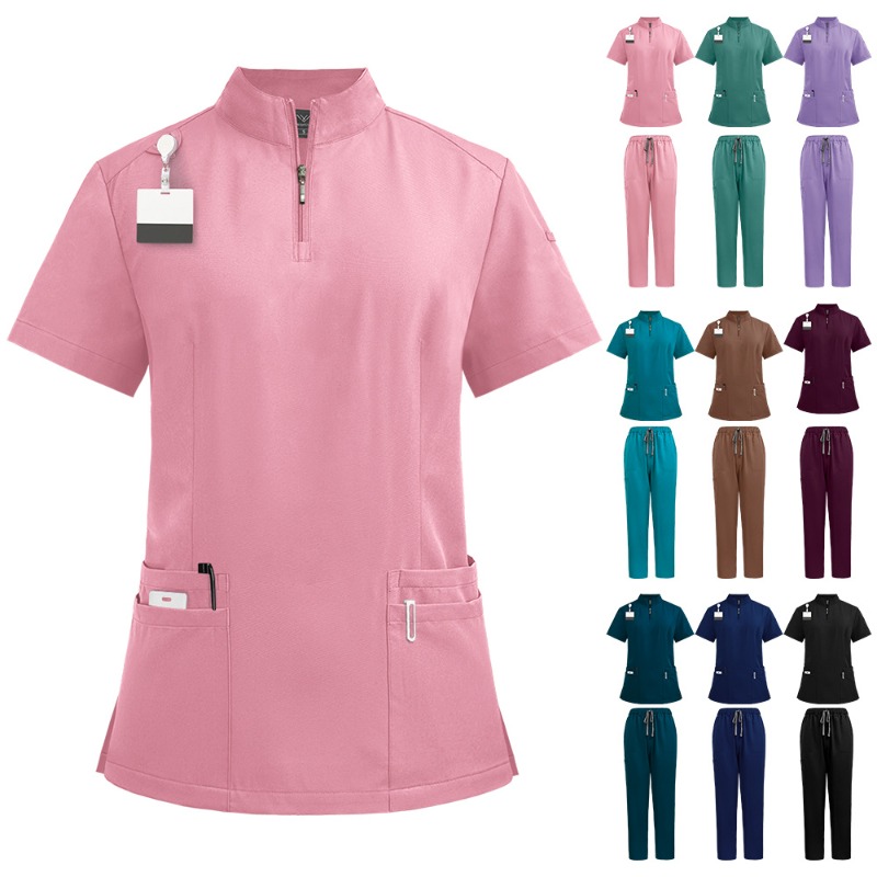 Vet Tech Accessories - Neutrale medizinische Arbeitskleidung mit Stehkragen und