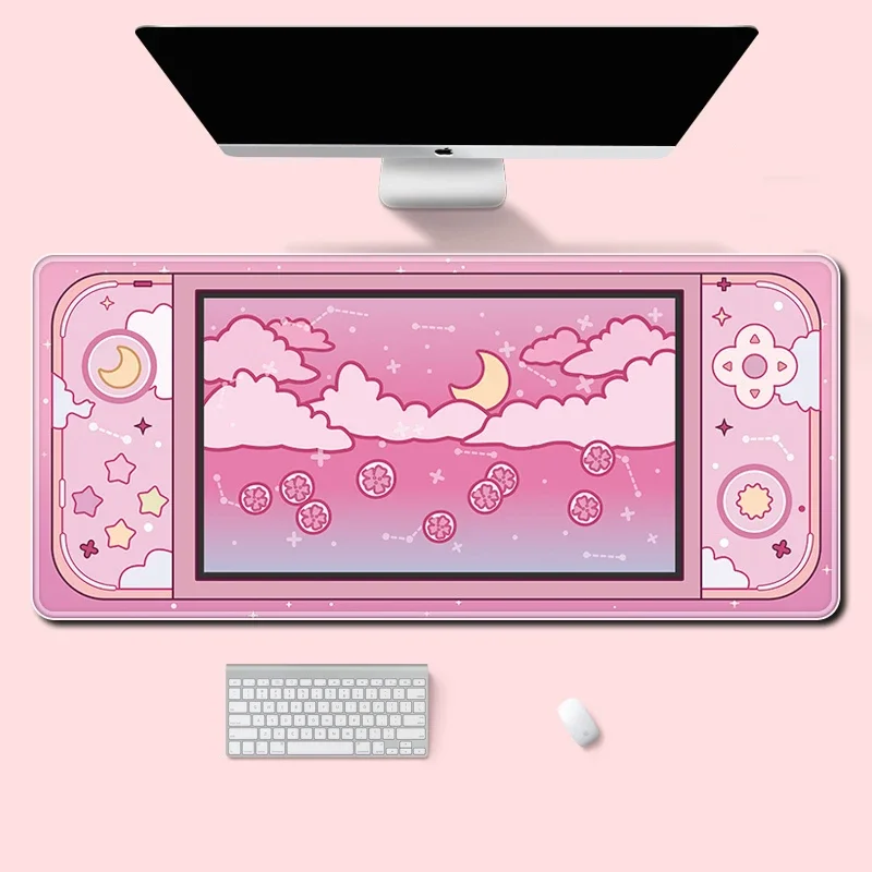 Tech Table Accessories - Mond und Sterne Große Schreibtischunterlage Kawaii
