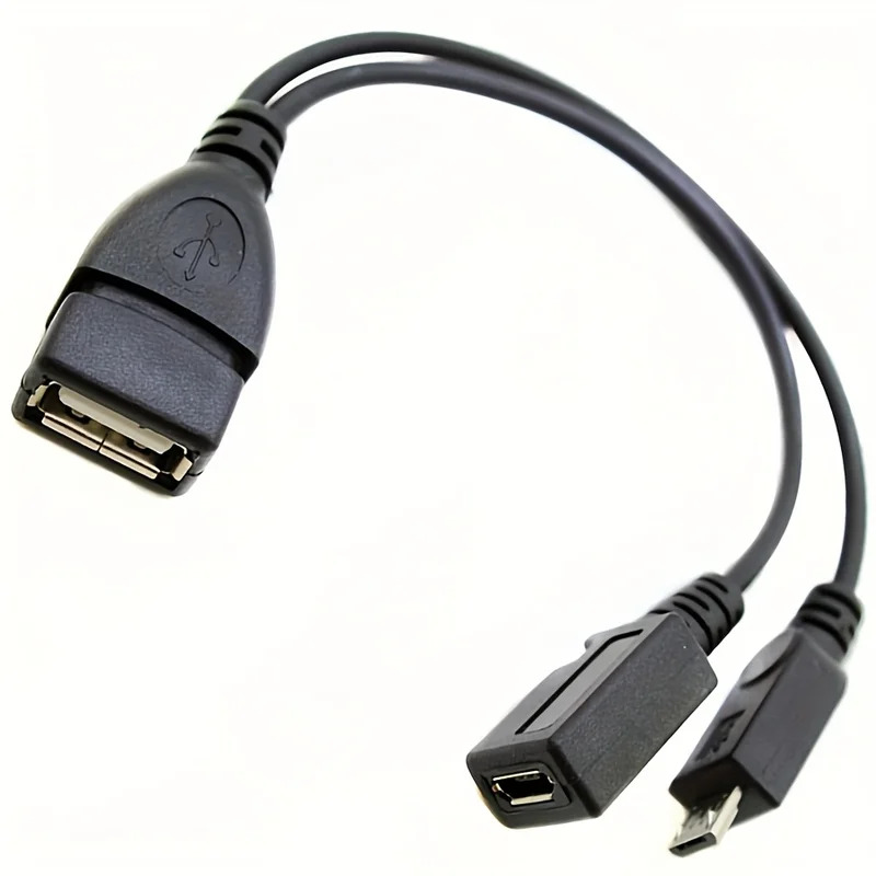 Tech Accessories Tablet - 2-in-1 OTG USB auf Micro-USB-Splitter-Adapter für