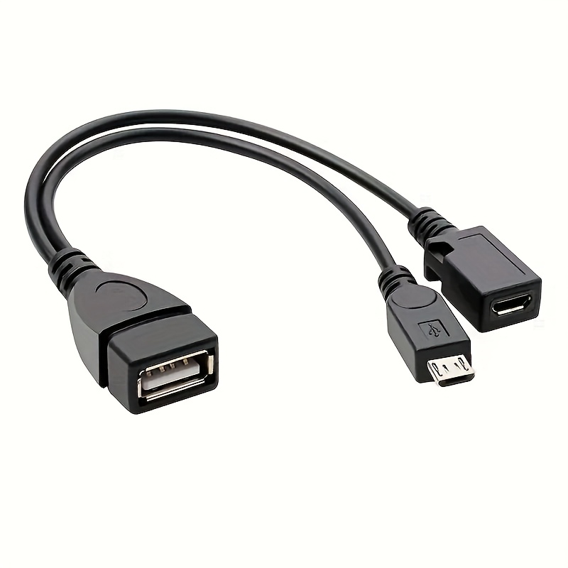 Tech Accessories Tablet - 2-in-1 OTG USB auf Micro-USB-Splitter-Adapter für