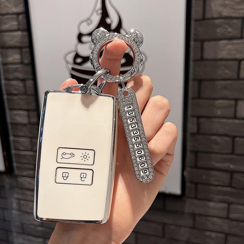 Tech Keychain Accessories - TPU Autoschlüssel-Hülle für Renault Megane E-TECH