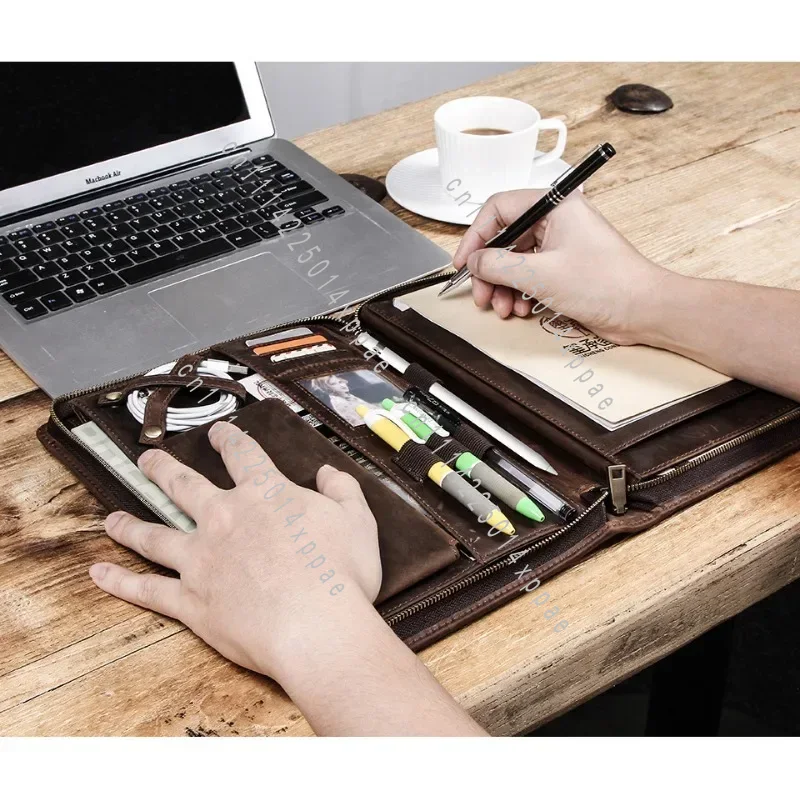Tech Accessories Tablet - Zubehör Leder-Tablet-Aufbewahrungstasche für iPad mit Stiftfach