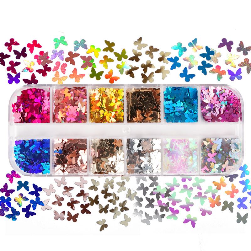 Vet Tech Accessories - Mix Farbe Fluoreszierende Schmetterling Glitter Wimpern