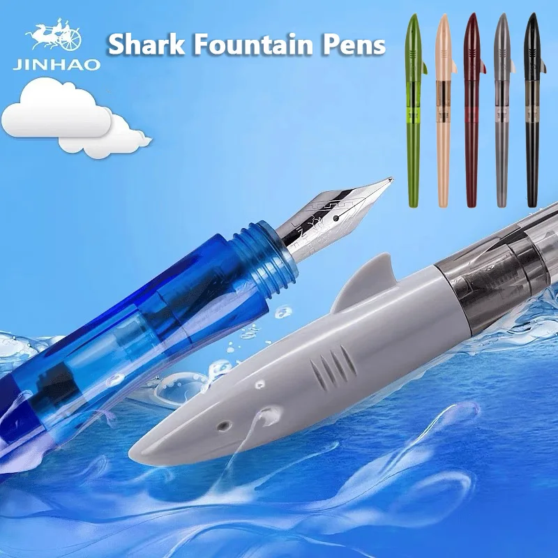 High Tech Office Accessories - Jinhao Cute Shark Füllfederhalter, F-Feder, hochwertiger
