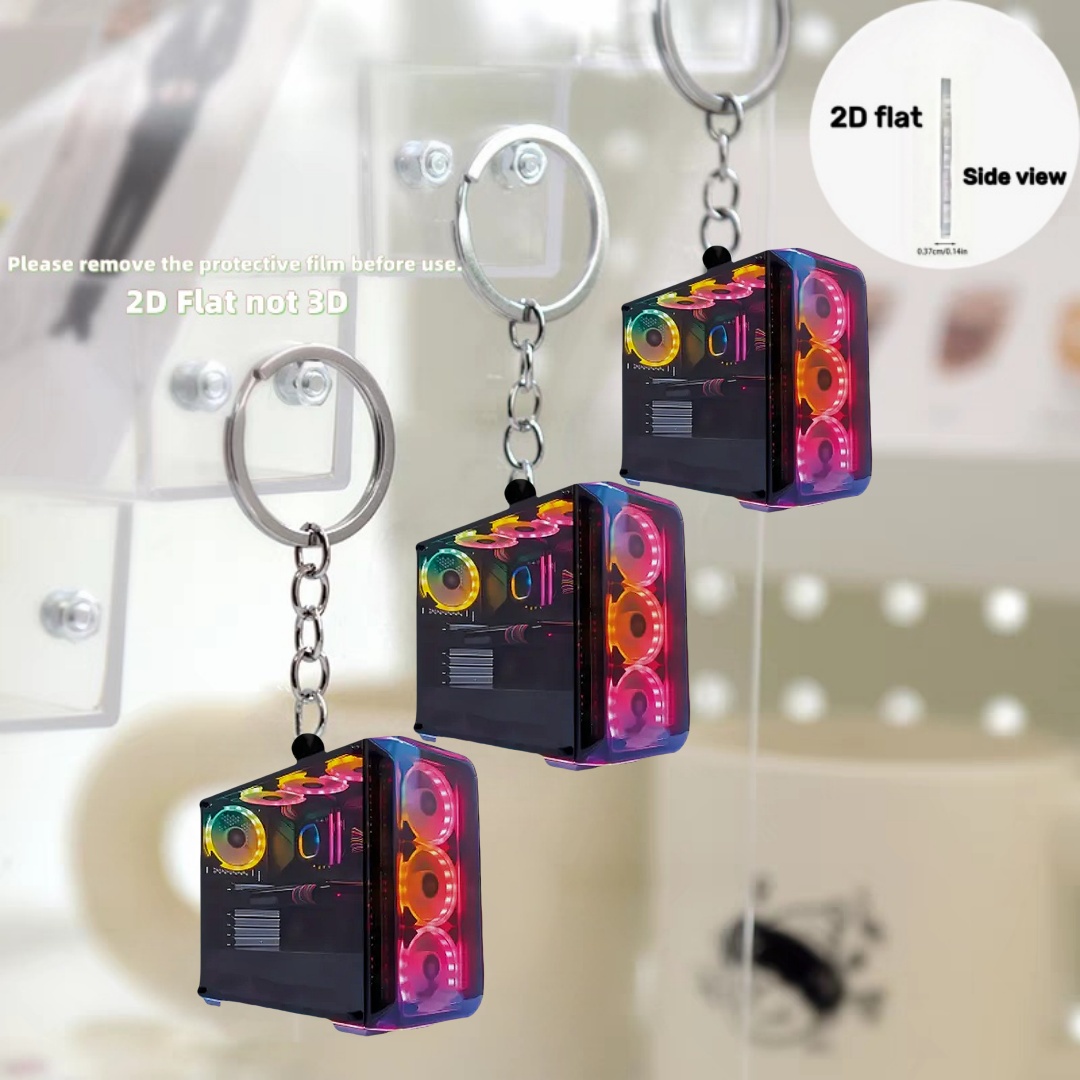 RGB Computer Host Anhänger Sch – Tech Keychain Accessories Bewertung und Preis