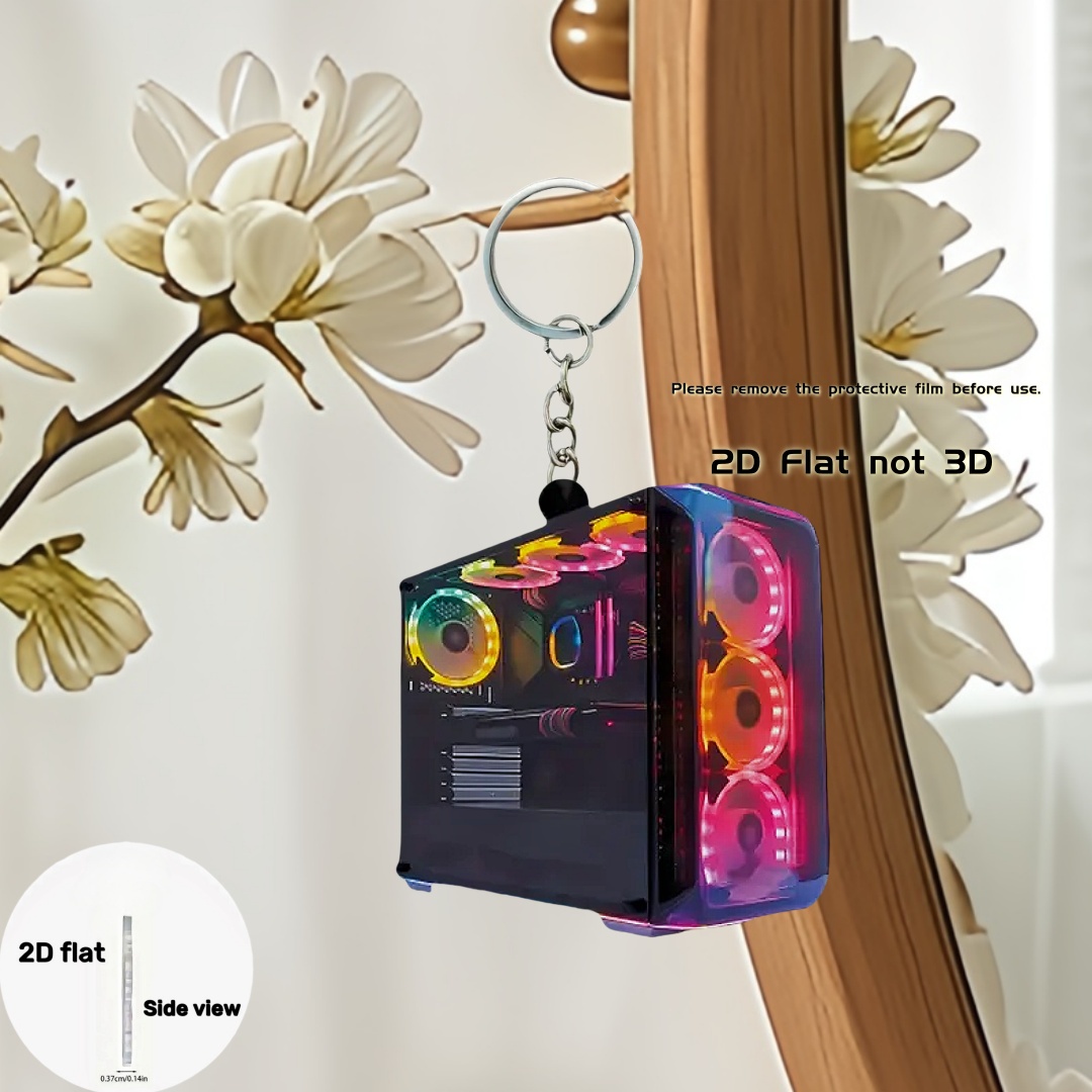 RGB Computer Host Anhänger Sch – Tech Keychain Accessories Bewertung und Preis